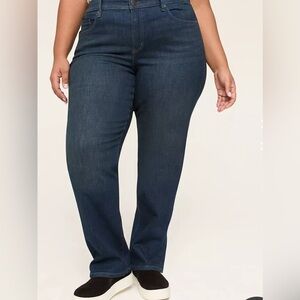 •LANE BRYANT• Signature Fit Straight Leg Jean Medium Wash